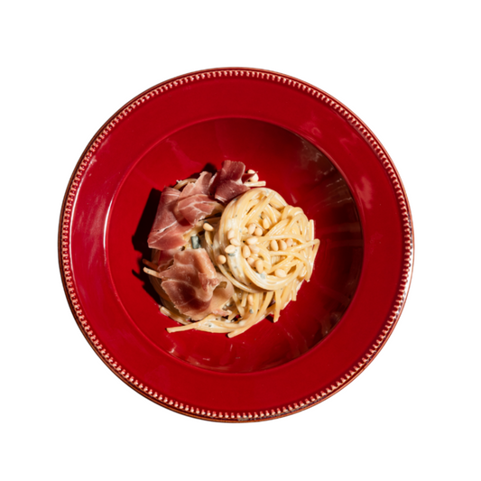 Spaghetti con Prosciutto e Gorgonzola