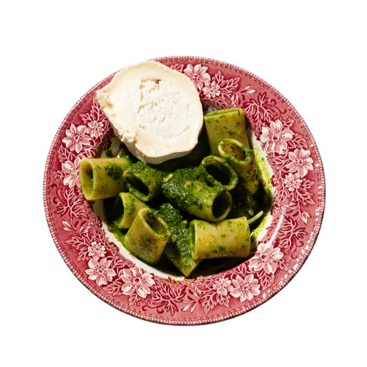 Paccheri con Pesto e Formaggio di Capra